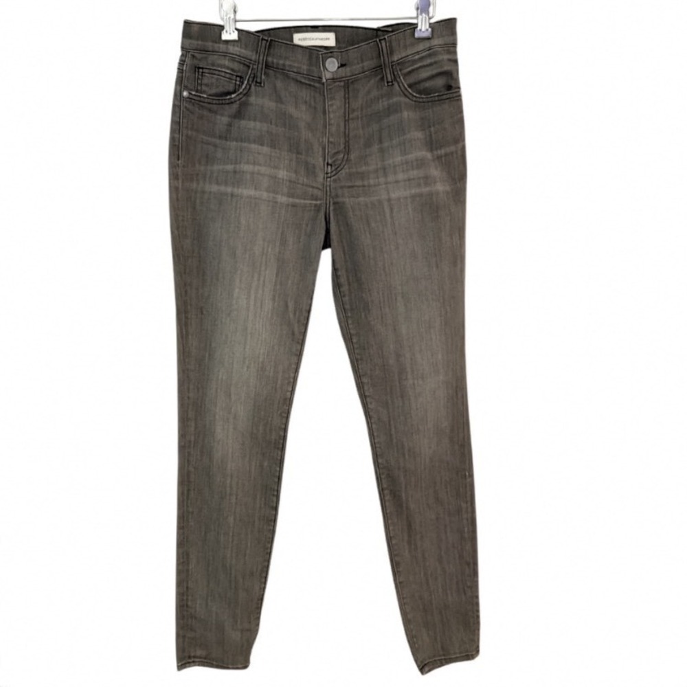 Rebecca Minkoff Jane Skinny Jeans Grey Wash Mid Rise Stretch Denim Women Sz 30